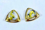 Gold Quartz Earrings Orocal En441Q Genuine Hand Crafted Jewelry - 14K Yellow Casting