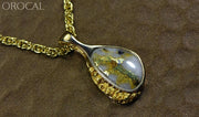 Gold Quartz Pendant & Nugget Orocalpsc126Qx Genuine Hand Crafted Jewelry - 14K Yellow Casting