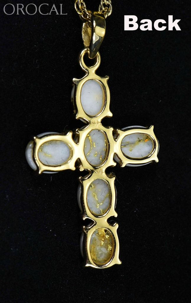 Gold Quartz Pendant Orocal Pcr1162Q Genuine Hand Crafted Jewelry - 14K Yellow Casting