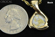 Gold Quartz Pendant Orocal Pdl105Sd16.5Qx Genuine Hand Crafted Jewelry - 14K Yellow Casting