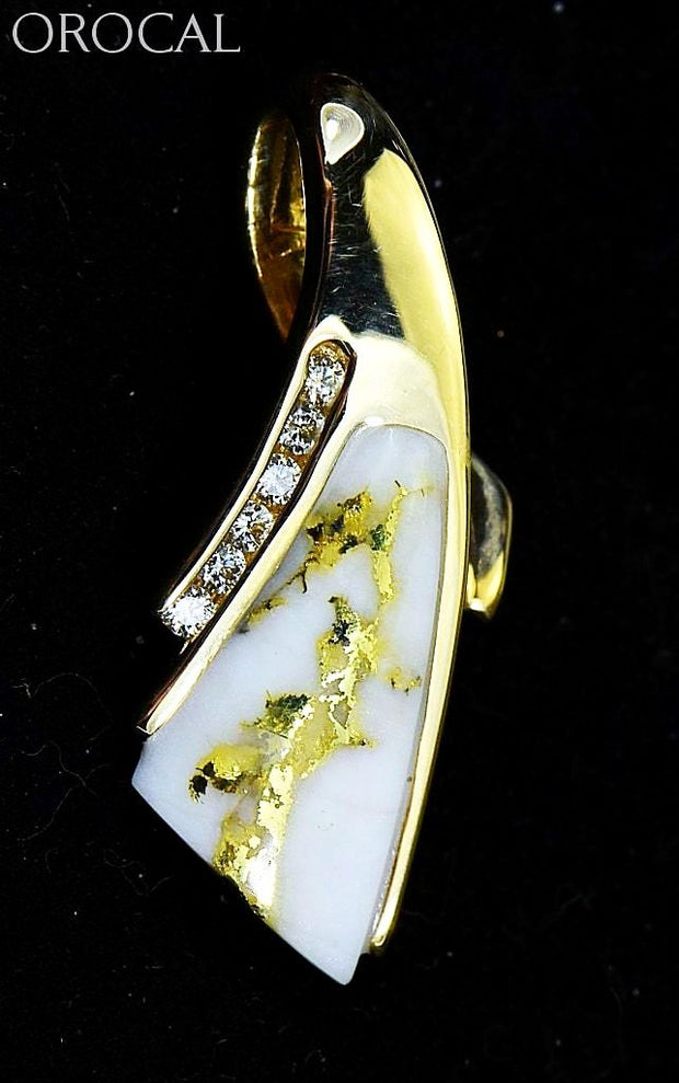 Gold Quartz Pendant Orocal Pdl8Ld15Qx Genuine Hand Crafted Jewelry - 14K Yellow Casting