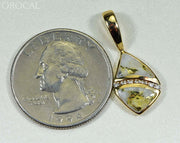 Gold Quartz Pendant Orocal Pn1071Dq Genuine Hand Crafted Jewelry - 14K Yellow Casting