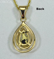 Gold Quartz Pendant Orocal Pn1076Xsq Genuine Hand Crafted Jewelry - 14K Yellow Casting
