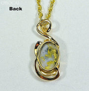 Gold Quartz Pendant Orocal Pn1124Q Genuine Hand Crafted Jewelry - 14K Yellow Casting