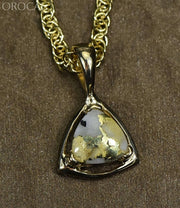 Gold Quartz Pendant Orocal Pn441Qx Genuine Hand Crafted Jewelry - 14K Yellow Casting