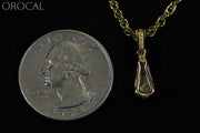 Gold Quartz Pendant Orocal Pn641D4Qx Genuine Hand Crafted Jewelry - 14K Yellow Casting