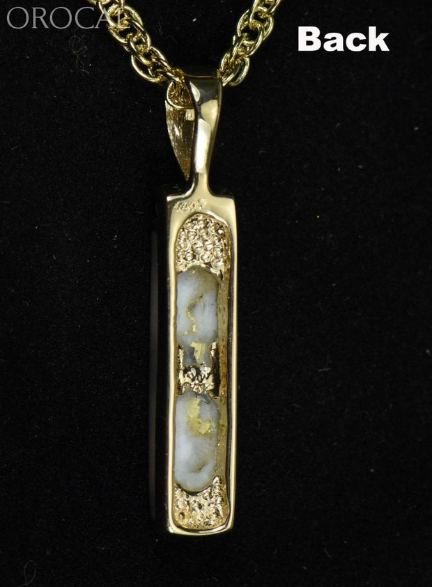 Gold Quartz Pendant Orocal Pn894Mdq Genuine Hand Crafted Jewelry - 14K Yellow Casting