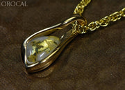 Gold Quartz Pendant Orocalpn601Qx Genuine Hand Crafted Jewelry - 14K Yellow Casting