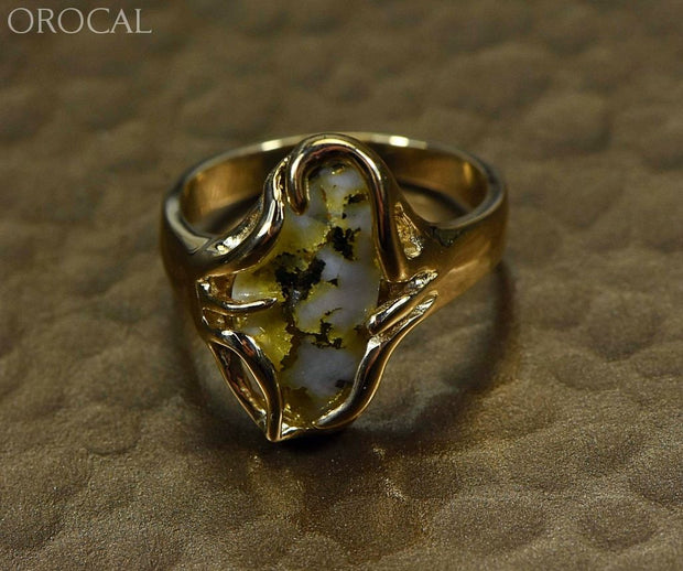 Gold Quartz Ring Ladies Orocal Rl1031 Genuine Hand Crafted Jewelry - 14K Yellow Casting