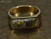 Gold Quartz Ring Mens Orocal Rm816Q Genuine Hand Crafted Jewelry - 14K Yellow Casting