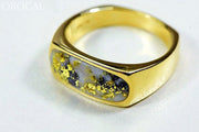 Gold Quartz Ring Mens Orocal Rm816Q Genuine Hand Crafted Jewelry - 14K Yellow Casting