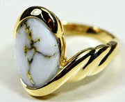 Gold Quartz Ring Orocal Rl1002Q Genuine Hand Crafted Jewelry - 14K Casting