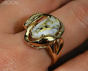 Gold Quartz Ring Orocal Rl1028Dq Genuine Hand Crafted Jewelry - 14K Casting