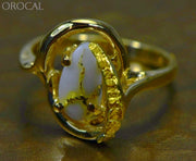 Gold Quartz Ring Orocal Rl1043Nq Genuine Hand Crafted Jewelry - 14K Casting