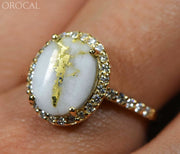 Gold Quartz Ring Orocal Rl1109Dq Genuine Hand Crafted Jewelry - 14K Casting
