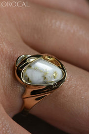 Gold Quartz Ring Orocal Rl549Q Genuine Hand Crafted Jewelry - 14K Casting
