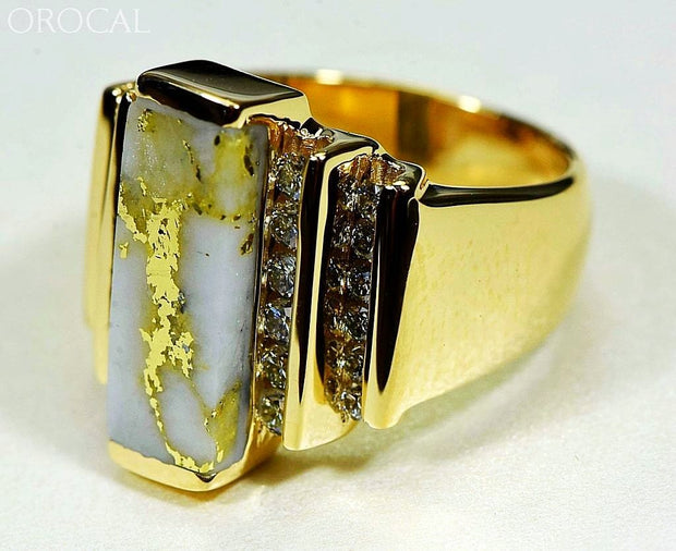 Gold Quartz Ring Orocal Rl639Ld80Q Genuine Hand Crafted Jewelry - 14K Casting