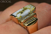 Gold Quartz Ring Orocal Rl639Ld80Q Genuine Hand Crafted Jewelry - 14K Casting