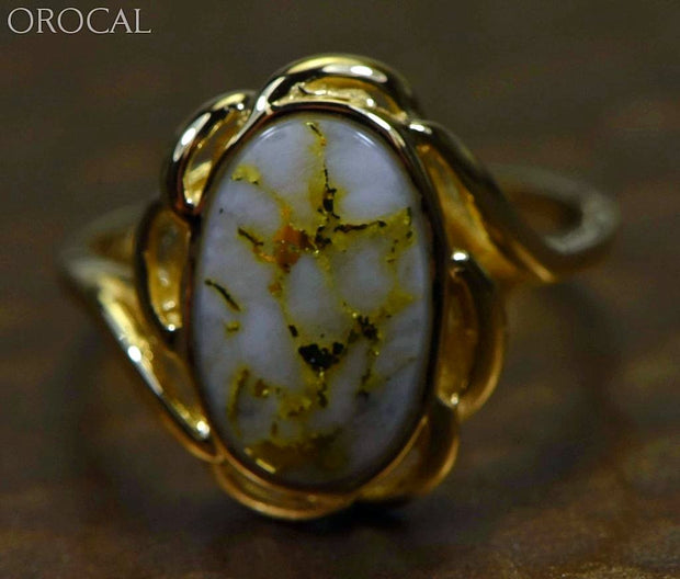 Gold Quartz Ring Orocal Rl754Q Genuine Hand Crafted Jewelry - 14K Casting