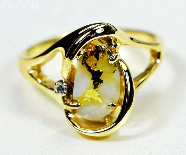 Gold Quartz Ring Orocal Rl784Sdq Genuine Hand Crafted Jewelry - 14K Casting