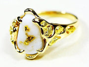 Gold Quartz Ring Orocal Rl964Q Genuine Hand Crafted Jewelry - 14K Casting