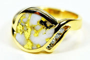 Gold Quartz Ring Orocal Rldl90D12Q Genuine Hand Crafted Jewelry - 14K Casting