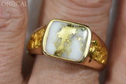 Gold Quartz Ring Orocal Rm1003Q Genuine Hand Crafted Jewelry - 14K Casting