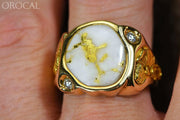 Gold Quartz Ring Orocal Rm518D20Q Genuine Hand Crafted Jewelry - 14K Casting