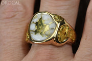 Gold Quartz Ring Orocal Rm518Q Genuine Hand Crafted Jewelry - 14K Casting