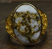 Gold Quartz Ring Orocal Rm627Q Genuine Hand Crafted Jewelry - 14K Casting