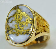 Gold Quartz Ring Orocal Rm627Q Genuine Hand Crafted Jewelry - 14K Casting